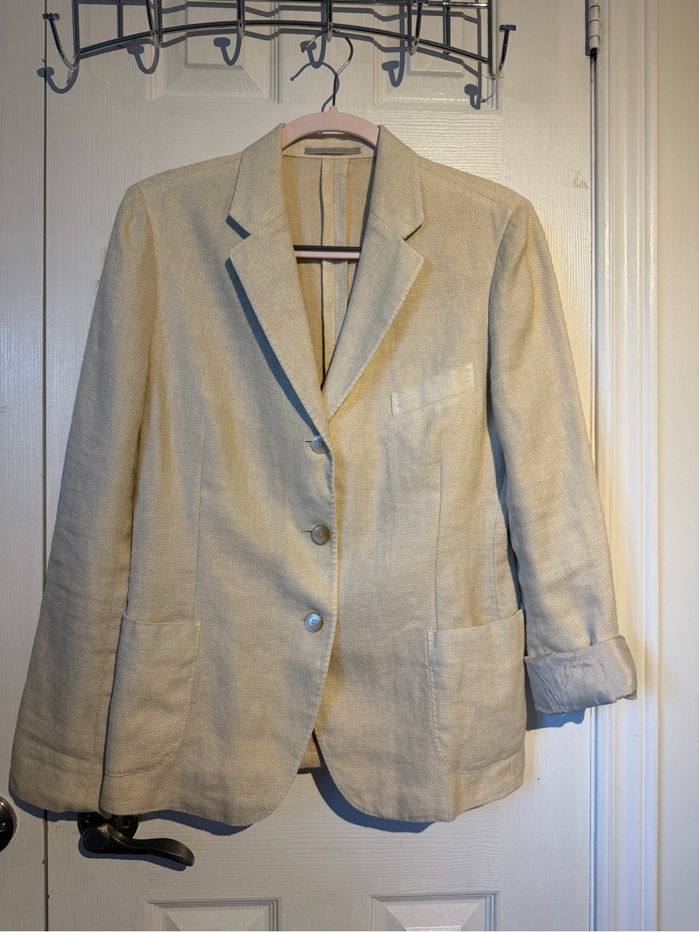 Boglioi Women's Light Beige Blazer Jacket Size M
